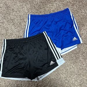 Adidas Black and Blue Athletic Shorts